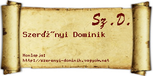 Szerényi Dominik névjegykártya