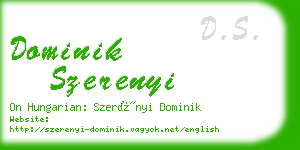 dominik szerenyi business card